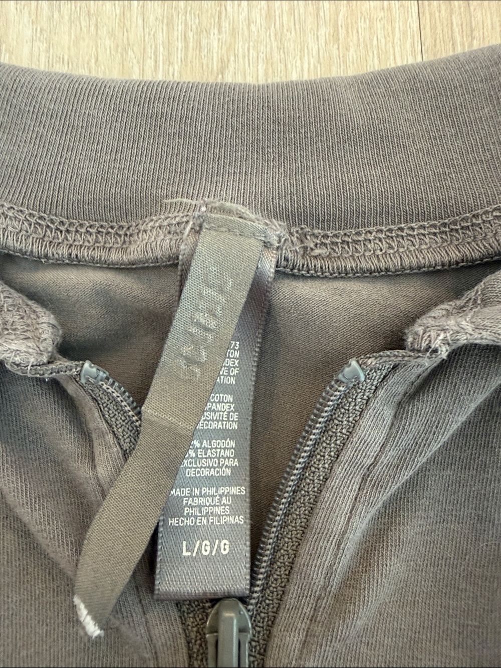 Skims Grey Cotton Polo Top - Picture 2 of 3